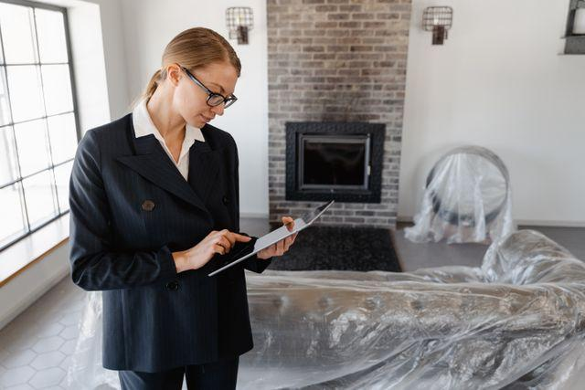 A person inspecting a rental unit